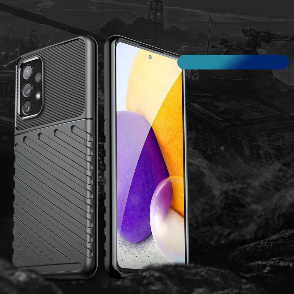 89198_2 Thunder Case flexible armored cover for Samsung Galaxy A73 blackeng