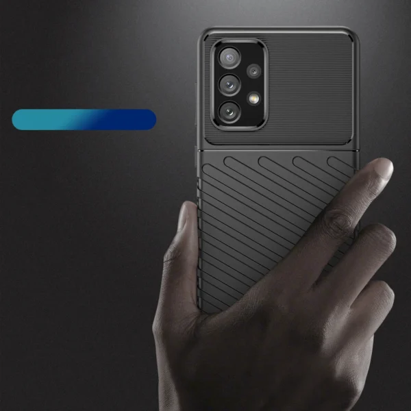 Thunder Case flexible armored cover for Samsung Galaxy A73 blackeng