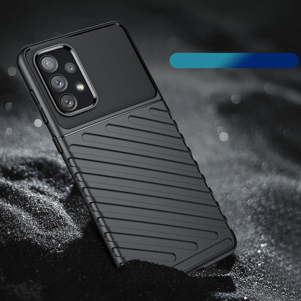 89198_5 Thunder Case flexible armored cover for Samsung Galaxy A73 blackeng