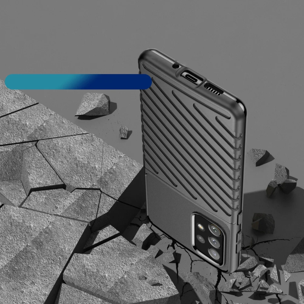 89198_7 Thunder Case flexible armored cover for Samsung Galaxy A73 blackeng