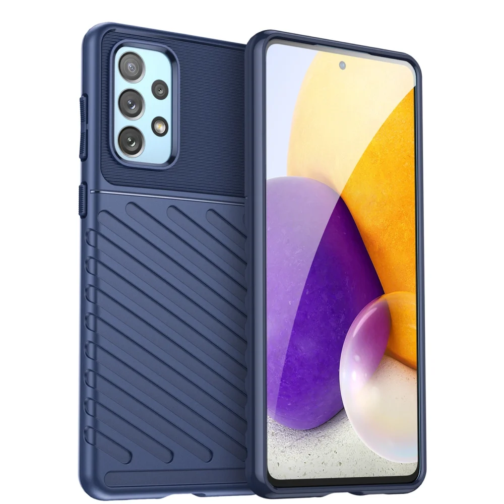 89199_1 Thunder Case flexible armored cover for Samsung Galaxy A73 blueeng