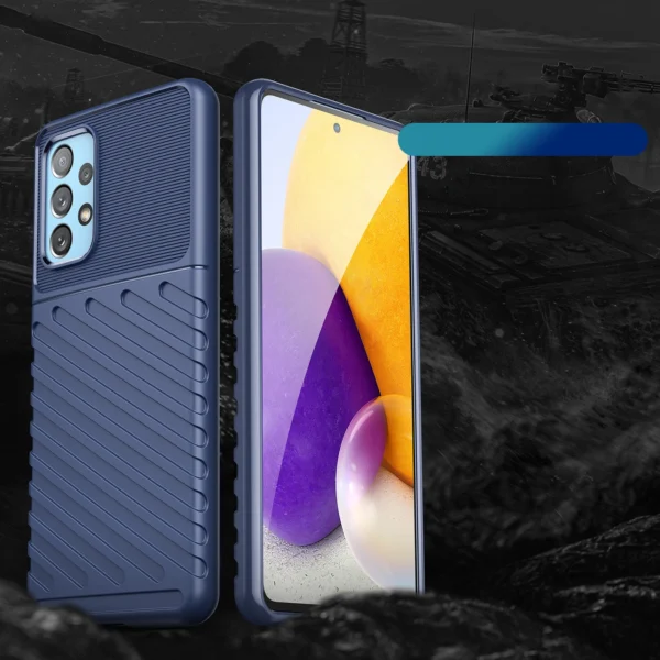 Thunder Case flexible armored cover for Samsung Galaxy A73 blueeng