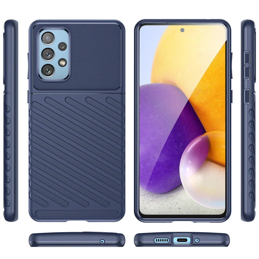 89199_8 Thunder Case flexible armored cover for Samsung Galaxy A73 blueeng