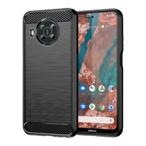 Carbon Case Flexible cover for Nokia X100 blackeng