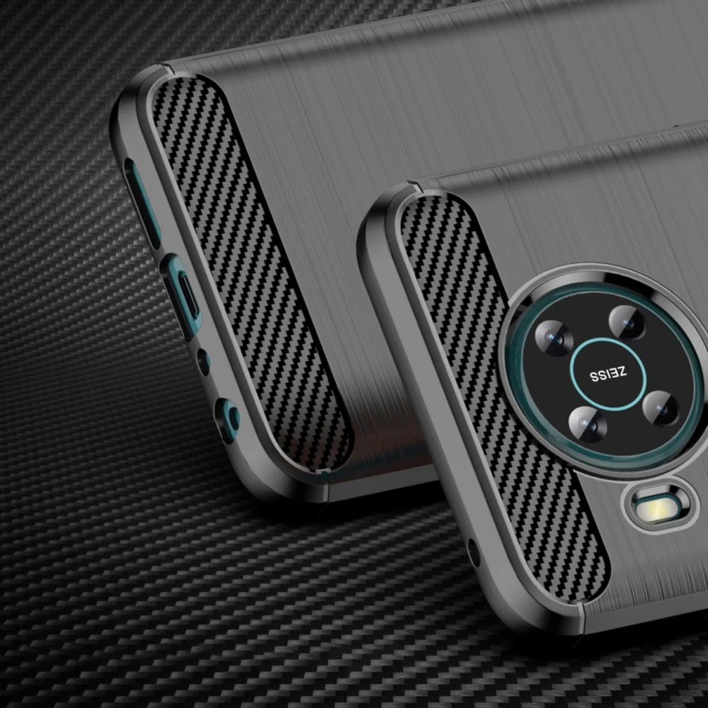 89200_2 Carbon Case Flexible cover for Nokia X100 blackeng