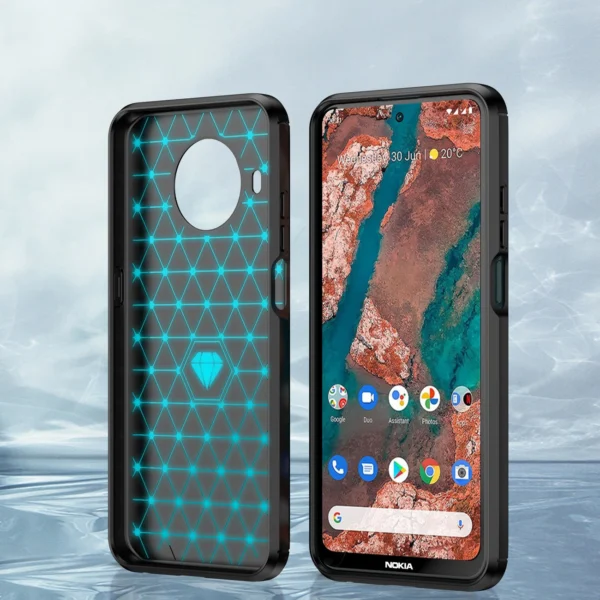 Carbon Case Flexible cover for Nokia X100 blackeng
