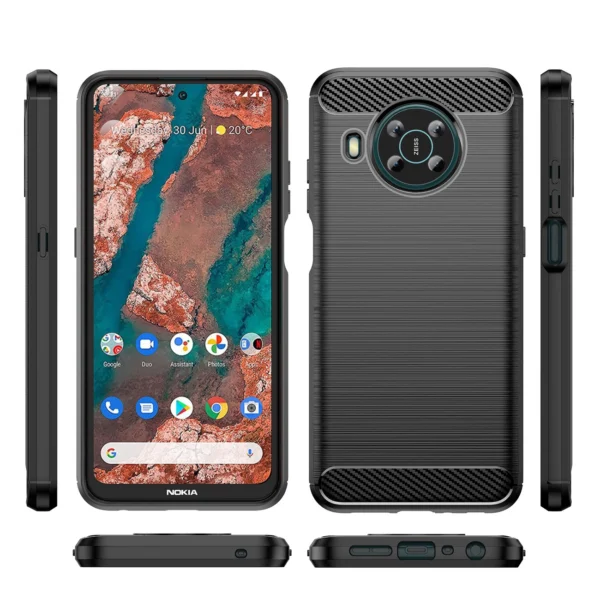 Carbon Case Flexible cover for Nokia X100 blackeng