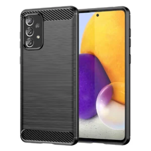 Carbon Case Flexible TPU cover for Samsung Galaxy A73 blackeng