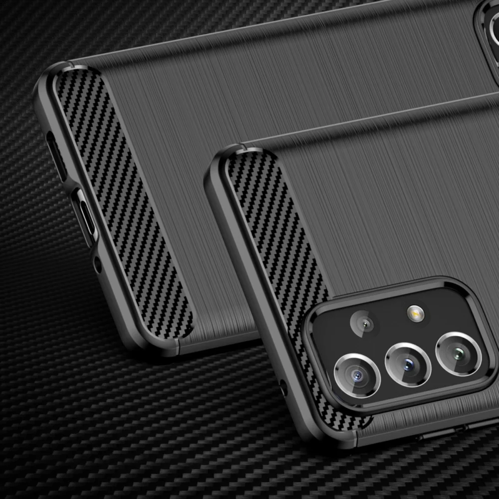 89206_2 Carbon Case Flexible TPU cover for Samsung Galaxy A73 blackeng