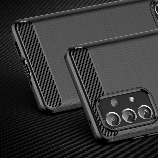 Carbon Case Flexible TPU cover for Samsung Galaxy A73 blackeng