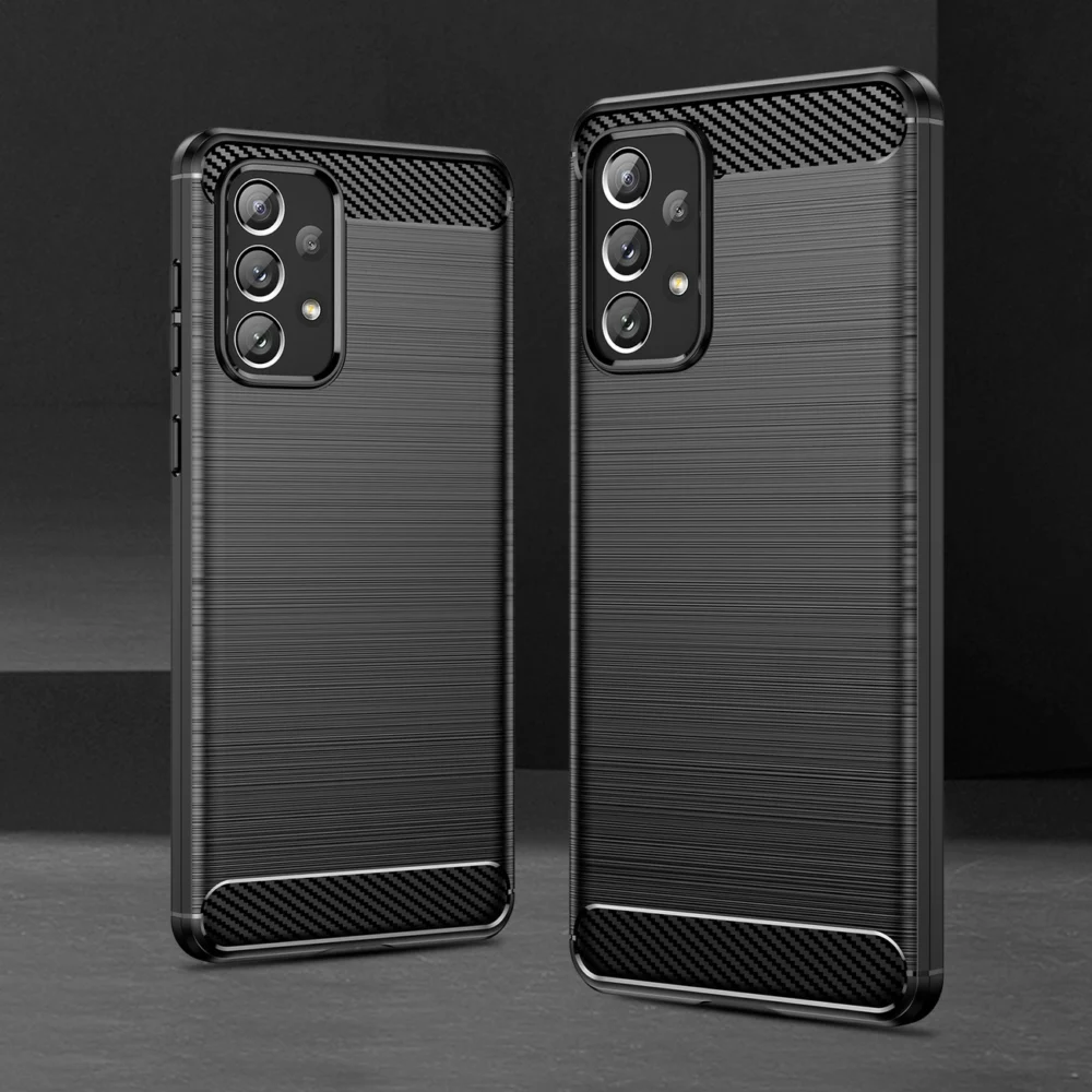 89206_7 Carbon Case Flexible TPU cover for Samsung Galaxy A73 blackeng