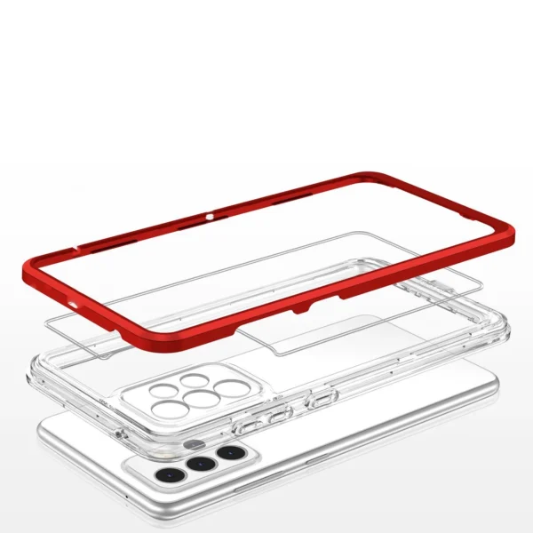 Clear 3in1 Case for Samsung Galaxy A33 5G Frame Gel Cover Redeng