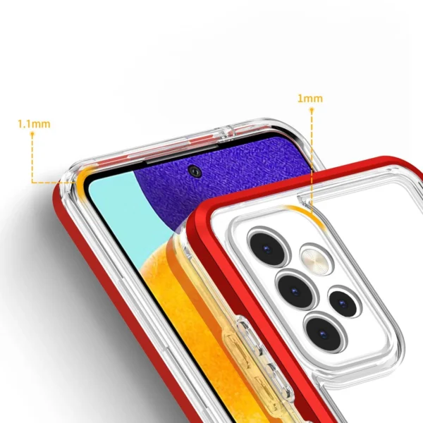 Clear 3in1 Case for Samsung Galaxy A53 5G Frame Gel Cover Redeng