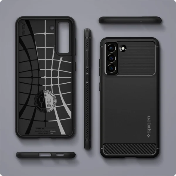 Spigen Rugged Armor Case for Samsung Galaxy S21 FE - Matte Blackeng