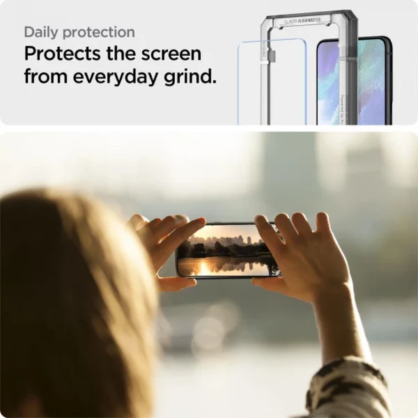 Spigen ALM Glas.tR tempered glass for Samsung Galaxy S21 FE - 2 pcs.eng