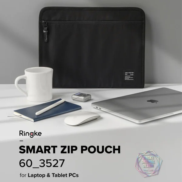 Ringke Smart Zip Pouch for a laptop up to 13" with a stand - navy blueeng