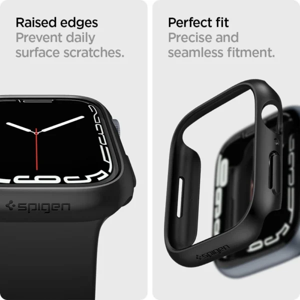 Spigen Thin Fit Case for Apple Watch 7 / 8 (45mm) - Blackeng