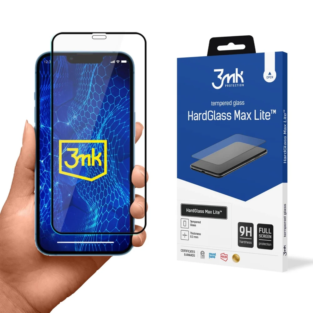 Tempered glass for iPhone 13 mini 9H from the 3mk HardGlass Lite serieseng