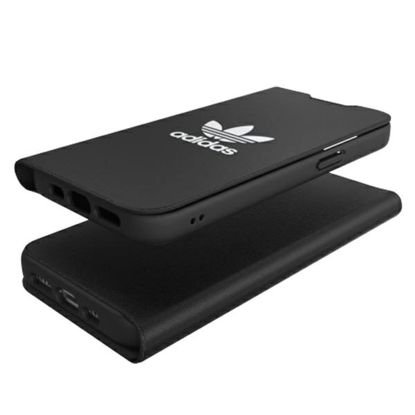 89581_7 Adidas OR Booklet Case BASIC iPhone 13 6,1" czarno biały/black white 47086eng