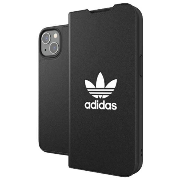 89581_8 Adidas OR Booklet Case BASIC iPhone 13 6,1" czarno biały/black white 47086eng