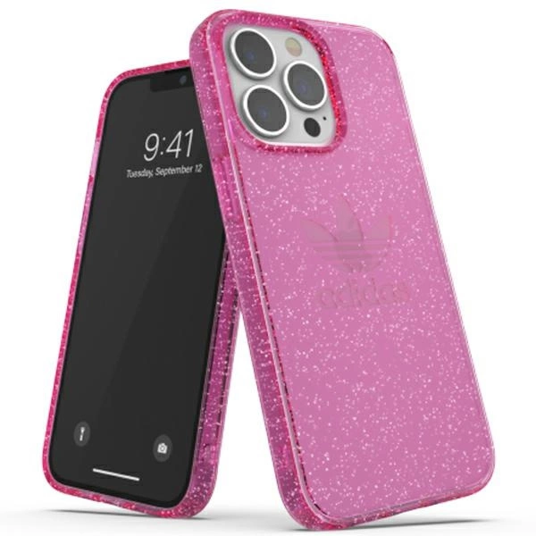 Adidas OR Protective iPhone 13 Pro / 13 6,1" Clear Case Glitter różowy/pink 47121eng