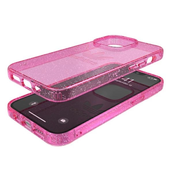 Adidas OR Protective iPhone 13 Pro / 13 6,1" Clear Case Glitter różowy/pink 47121eng