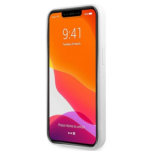 89824_5 Guess GUHCP13LLS4GGWH iPhone 13 Pro / 13 6,1" biały/white hard case Silicone 4G Logoeng
