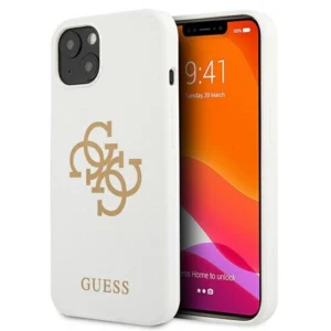 Guess GUHCP13SLS4GGWH iPhone 13 mini 5.4" white/white hard case Silicone 4G Logoeng