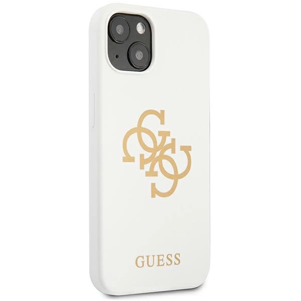89832_4 Guess GUHCP13SLS4GGWH iPhone 13 mini 5.4" white/white hard case Silicone 4G Logoeng