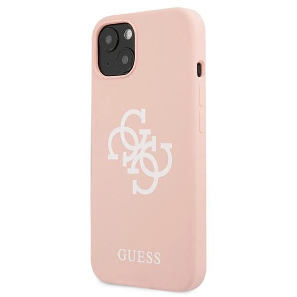89833_2 Guess GUHCP13SLS4GWPI iPhone 13 mini 5.4" pink/pink hard case Silicone 4G Logoeng