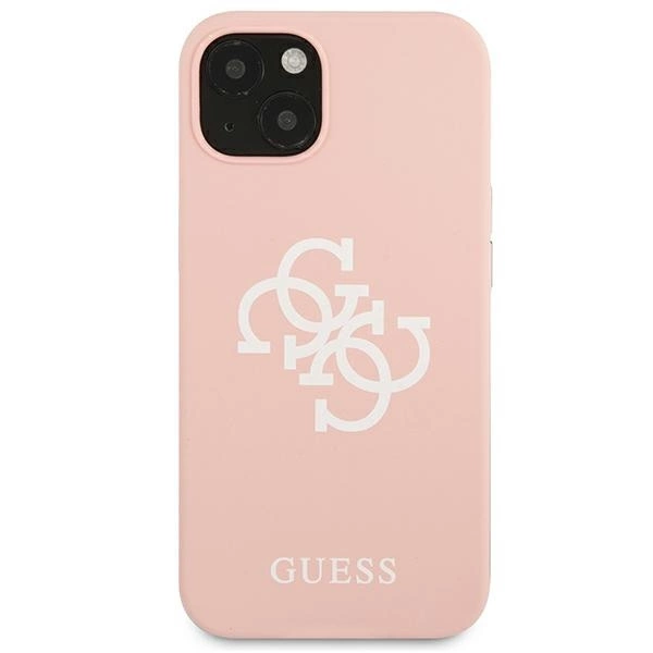 89833_3 Guess GUHCP13SLS4GWPI iPhone 13 mini 5.4" pink/pink hard case Silicone 4G Logoeng