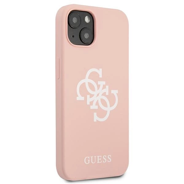 89833_4 Guess GUHCP13SLS4GWPI iPhone 13 mini 5.4" pink/pink hard case Silicone 4G Logoeng