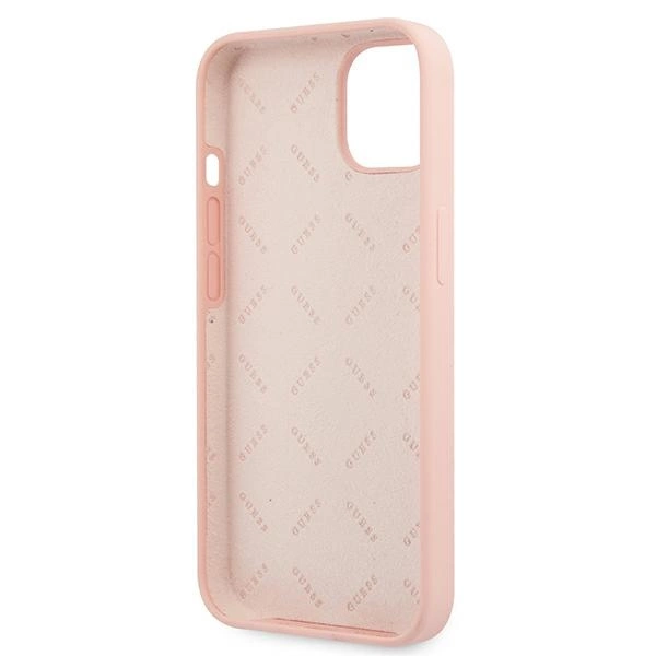89833_7 Guess GUHCP13SLS4GWPI iPhone 13 mini 5.4" pink/pink hard case Silicone 4G Logoeng