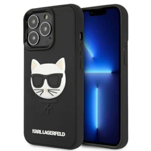 Karl Lagerfeld KLHCP13LCH3DBK 13 Pro / 13 6,1" czarny/black hardcase 3D Rubber Choupetteeng