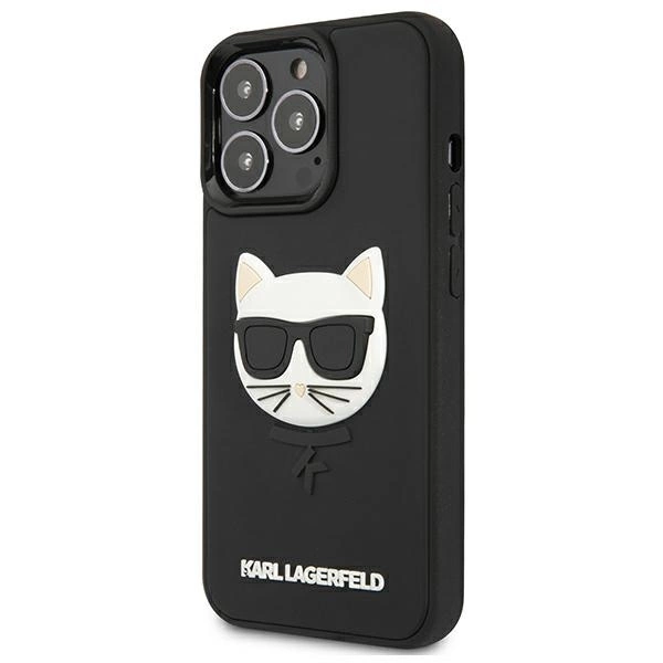 Karl Lagerfeld KLHCP13LCH3DBK 13 Pro / 13 6,1" czarny/black hardcase 3D Rubber Choupetteeng
