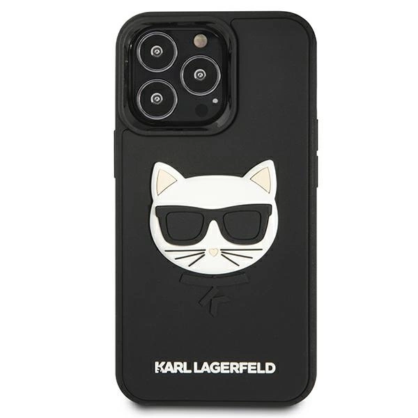 Karl Lagerfeld KLHCP13LCH3DBK 13 Pro / 13 6,1" czarny/black hardcase 3D Rubber Choupetteeng
