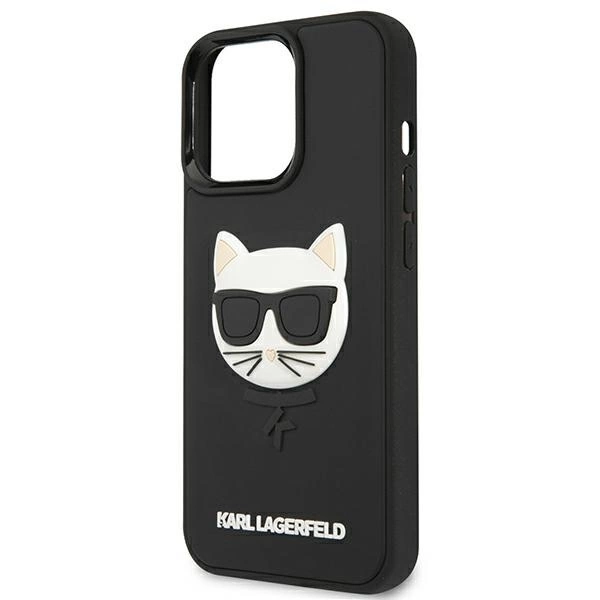 Karl Lagerfeld KLHCP13LCH3DBK 13 Pro / 13 6,1" czarny/black hardcase 3D Rubber Choupetteeng