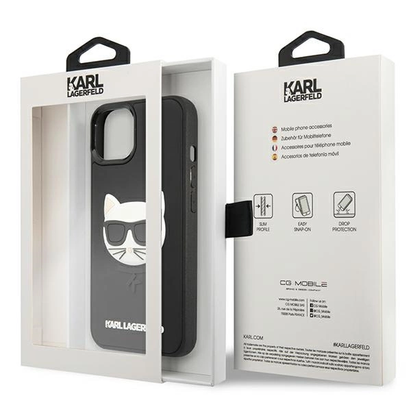 Karl Lagerfeld KLHCP13SCH3DBK 13 mini 5,4" czarny/black hardcase 3D Rubber Choupetteeng