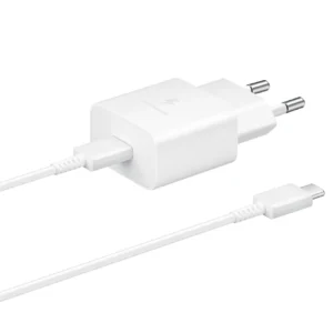 Samsung EP-T1510XWEGEU USB-C 15W PD AFC wall charger + USB-C cable - whiteeng