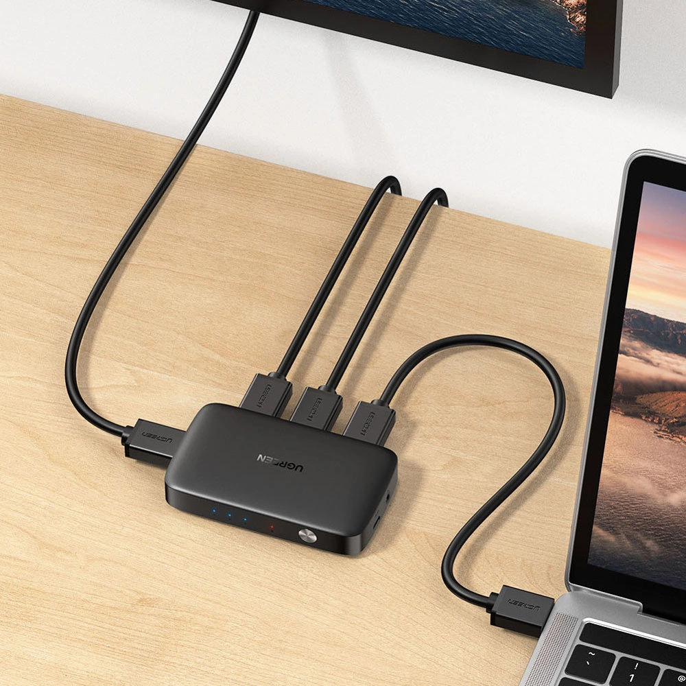 [ON RETURN] Ugreen switch splitter HDMI switch - 3x HDMI 4K 30Hz black (CM332 80125)eng