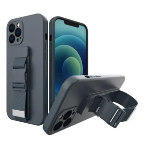 Rope Case Silicone Cover with Lanyard Purse Lanyard Strap for Xiaomi Redmi Note 11 Pro Navy Blueeng