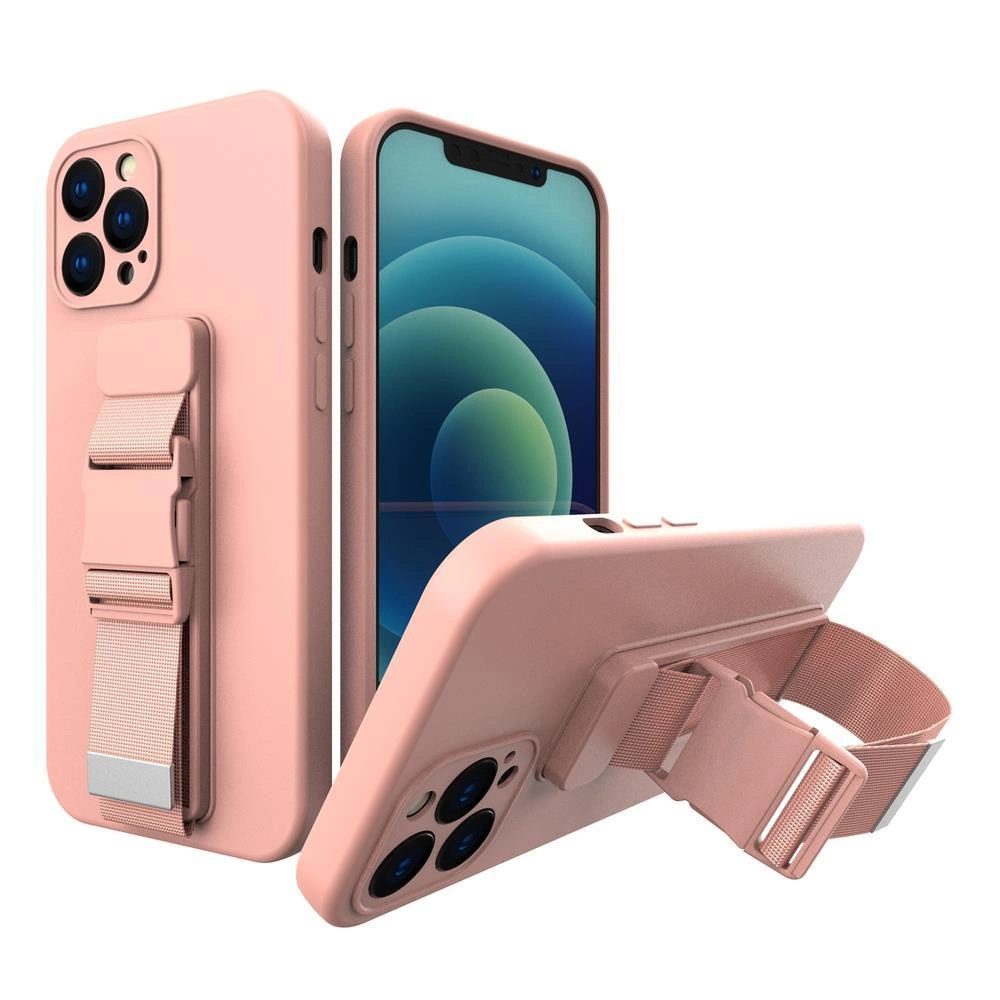 Rope Case Silicone Cover with Lanyard Purse Lanyard Strap for Xiaomi Redmi Note 11 Pro Pinkeng