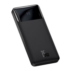 Power Bank BASEUS Bipow Overseas Edition - 10 000mAh LCD Quick Charge PD 15W with cable USB to Micro PPBD050001 black