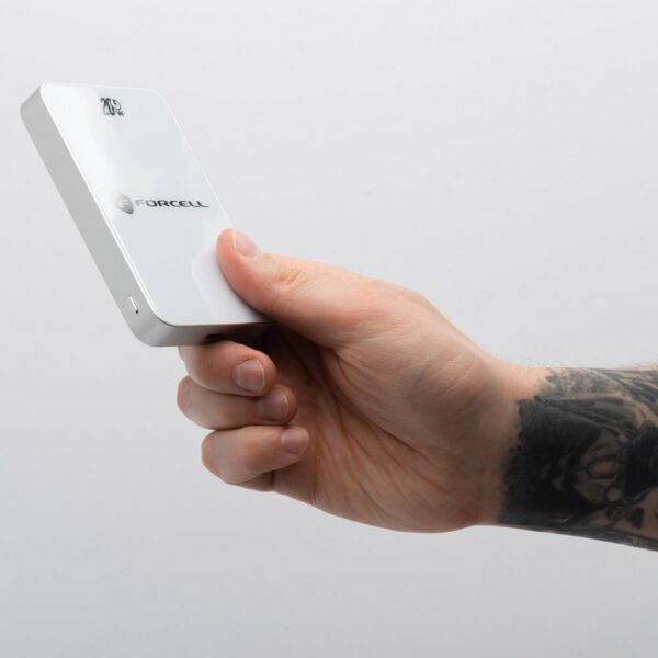 FORCELL F-ENERGY F10K8 Super Slim powerbank compatible with MagSafe PD3.0 QC4.0 15W 10000 mAh white