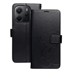 MEZZO Book case for XIAOMI Redmi Note 14 4G (GLOBAL - 164,84mm x 78,15mm x 8,16mm) teddy bear black