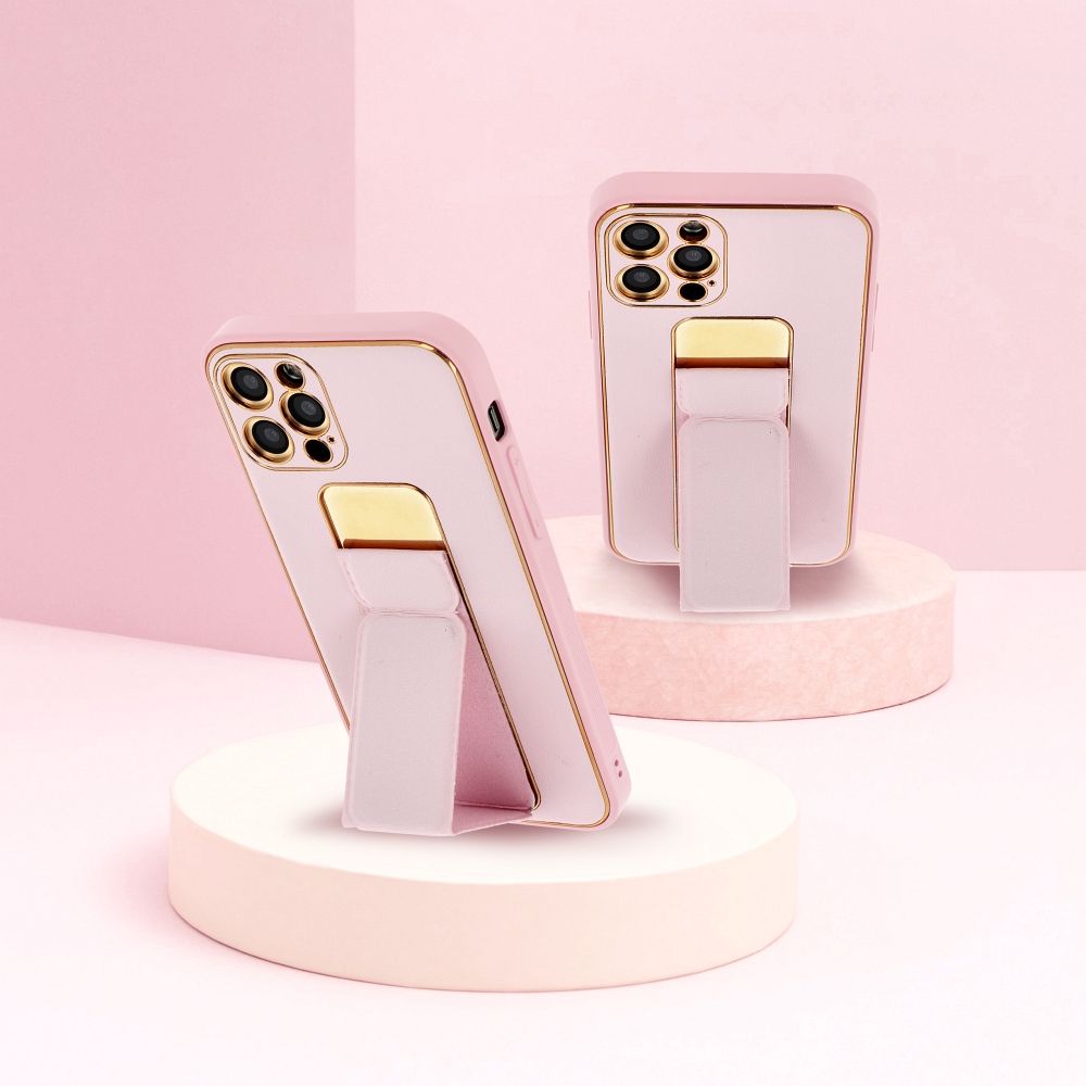 8e1f56010270256fab464ba0f82ea69e LEATHER CASE KICKSTAND for IPHONE 15 Plus pink