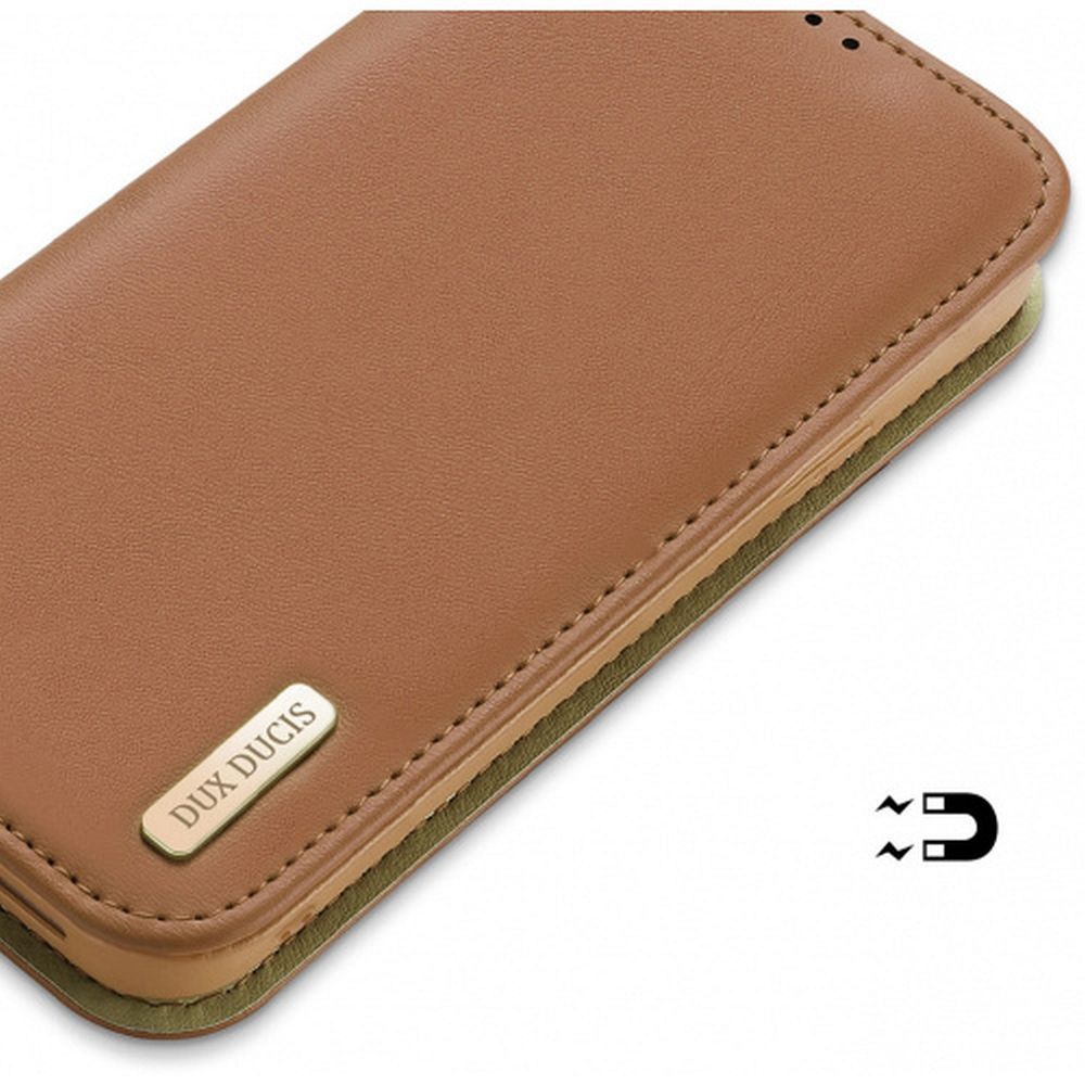 DUX DUCIS wallet case HIVO for IPHONE 15 Pro Max brown