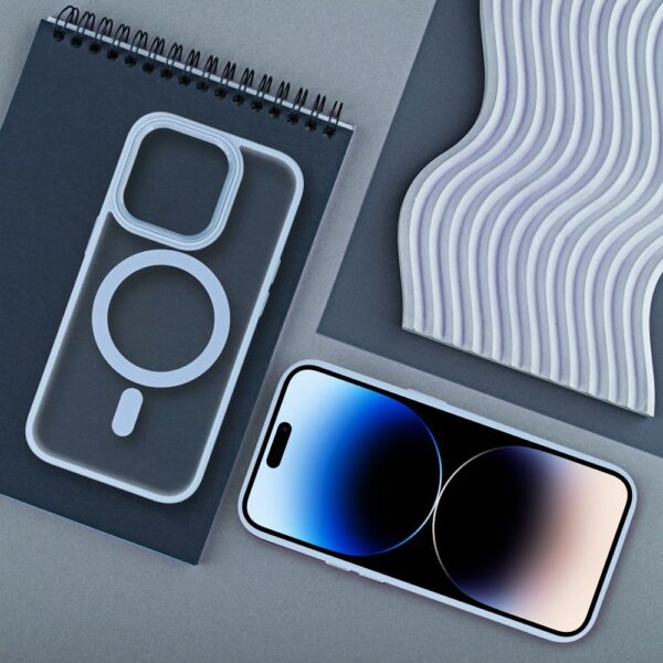 MATTE MAG COVER case compatible with MagSafe for IPHONE 17 blue