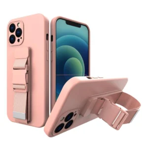 Rope Case Silicone Lanyard Cover Purse Lanyard Strap For Samsung Galaxy A73 Pinkeng