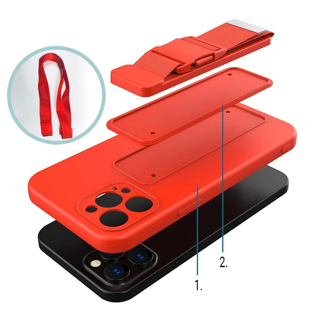 Rope Case Silicone Lanyard Cover Purse Lanyard Strap For Samsung Galaxy A33 5G Navy Blueeng